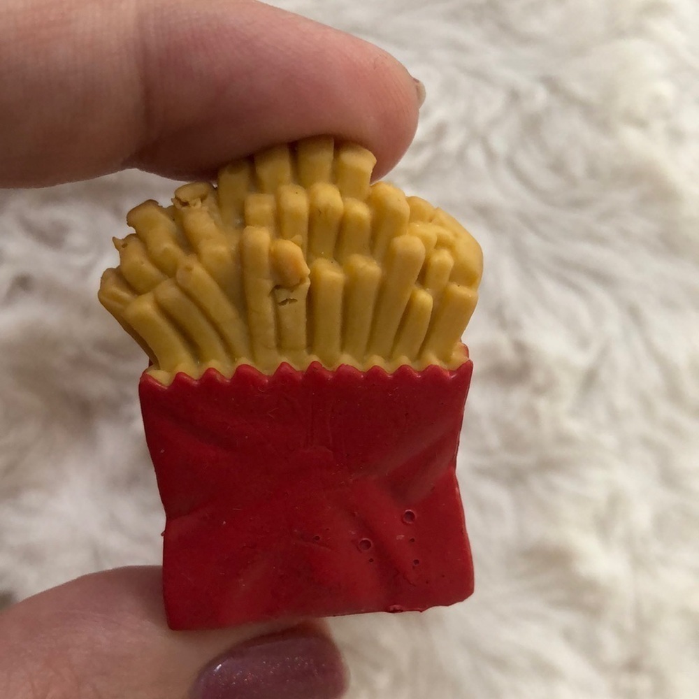 Vintage 1980's Russ French fries fry school eraser